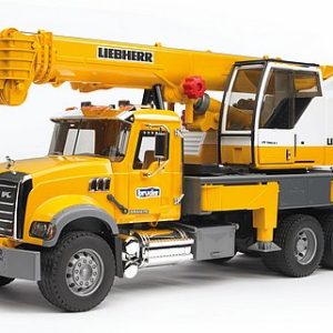 MACK GRANITE LIEBHER GRUA TELESCOPICA SOBRE CAMION BRUDER 02818