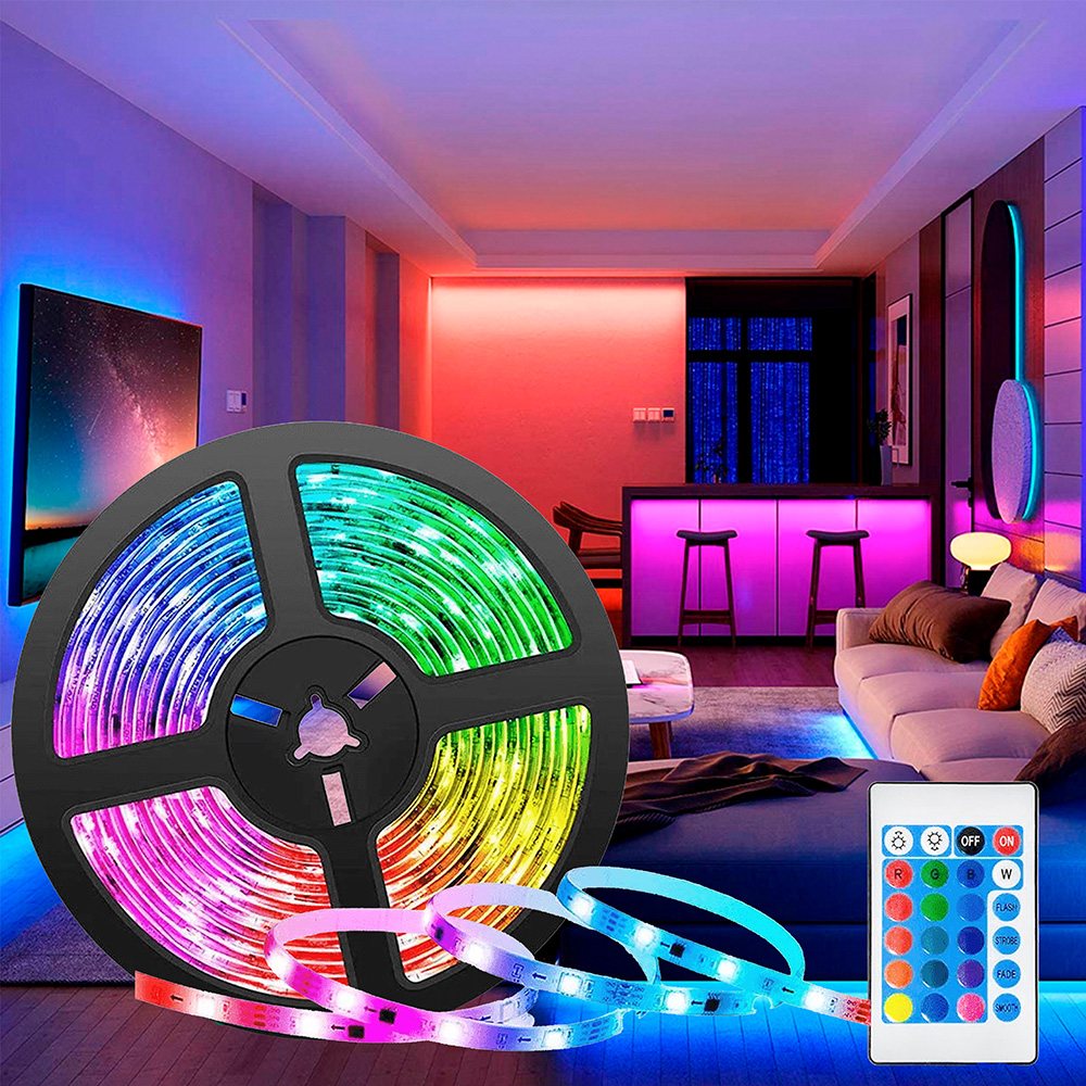 CINTA LED 16 COLORES 5MT C/CONTROL REMOTO LH-2801