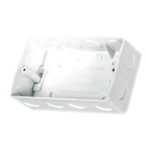 UPVC Twin Gang Accessory Box (7.4cm*13.43cm) (depth of 5cm)