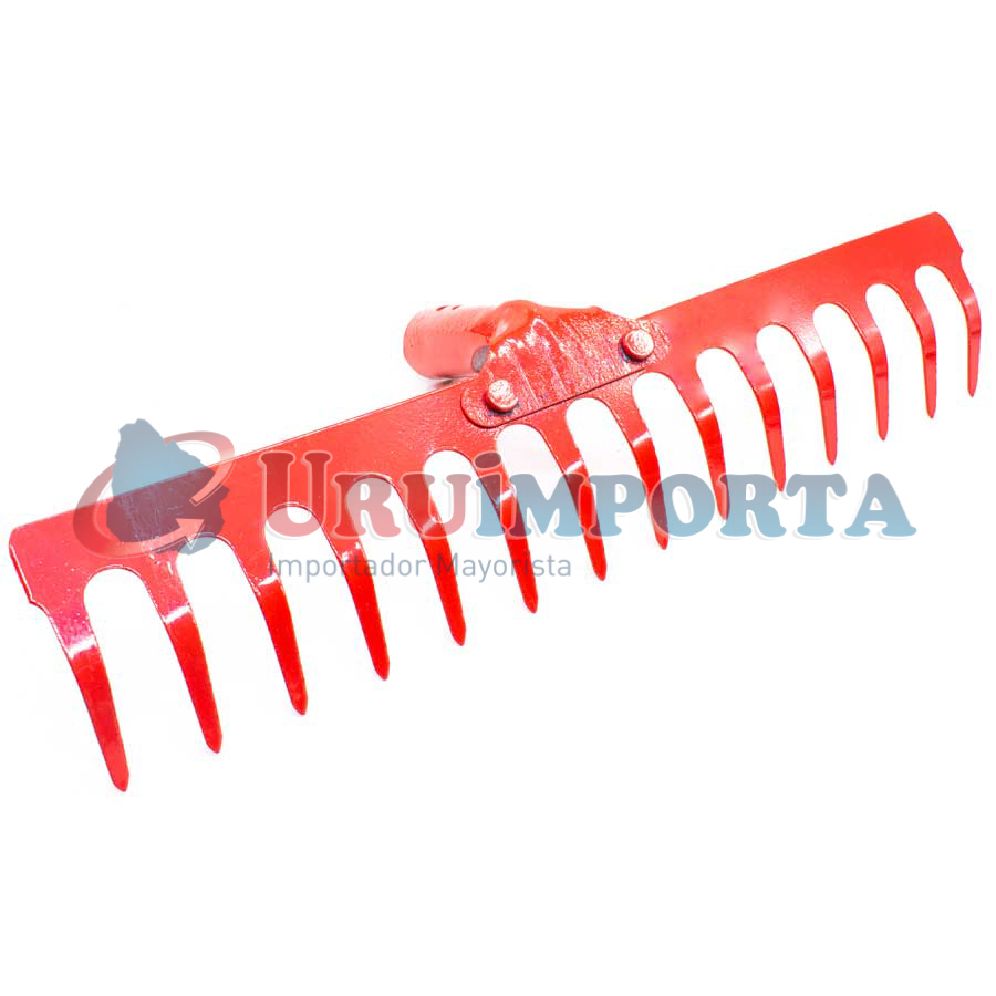 RASTRILLO 14 DIENTES 34CM METALICO ROJO LH-1561