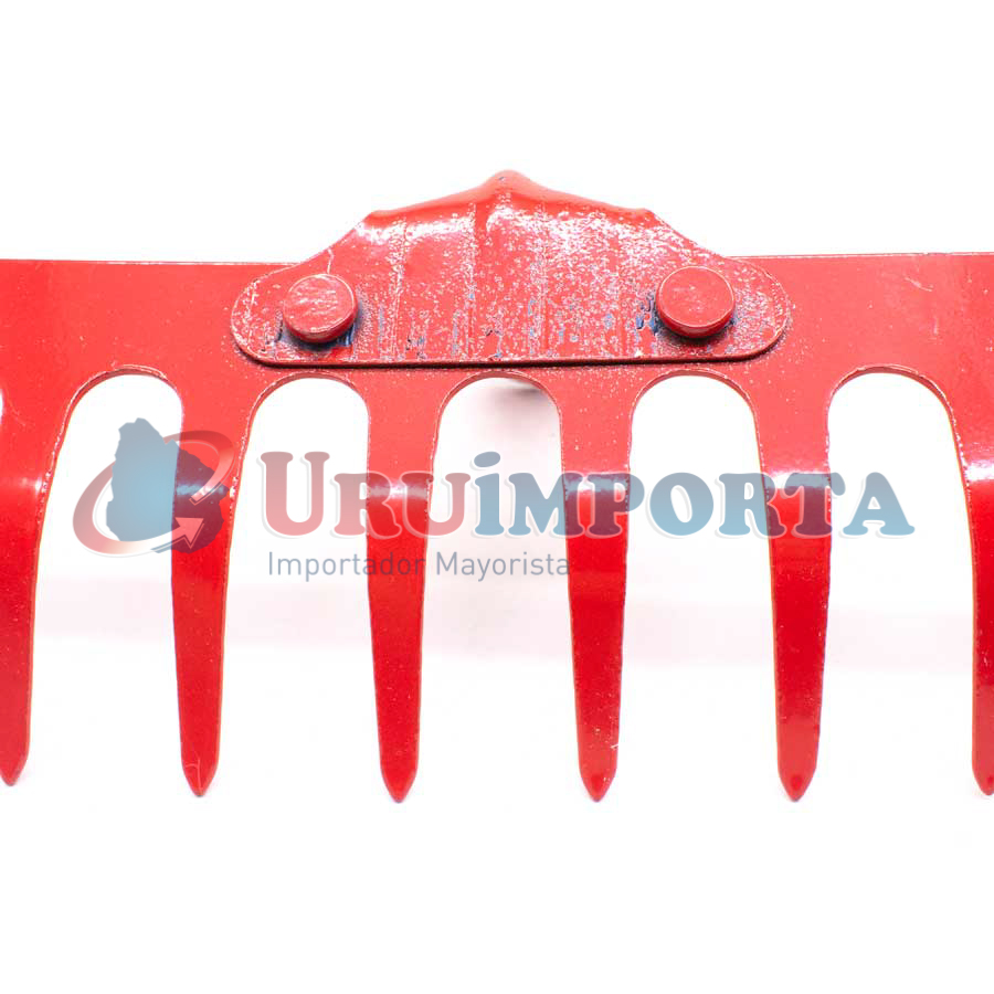 RASTRILLO 14 DIENTES 34CM METALICO ROJO LH-1561 - Imagen 3