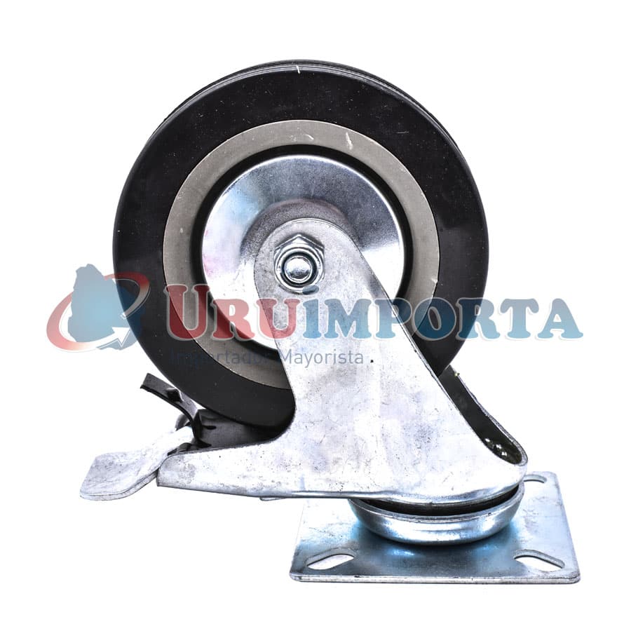 RUEDA GIRATORIA CON FRENO 5″ GOMA-METAL LH-2478 - Imagen 2