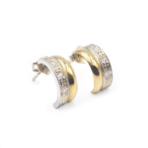 Semi Argollas 1 – Plata 950 / Oro 18K