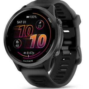 Forerunner® 570 – 47 mm Bisel negro y caja con correa de silicona negra/gris