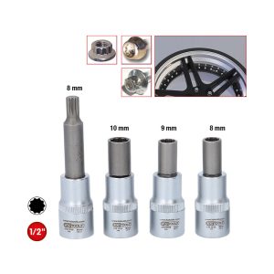 Caja Llaves Ruedas Aluminio OZ 4 Uds 1/2″