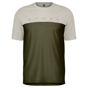DEFINED MERINO BLANCA DUST / VERDE FIR CAMISETA MANGA CORTA TRAIL RUNNING SCOTT 414473