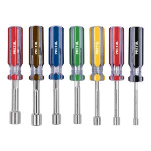 Juego de 7 desarmadores de caja mango de PVC, Pretul DJ-7P 21420