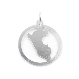 Dije Love Perú Mapa 2-Plata 950