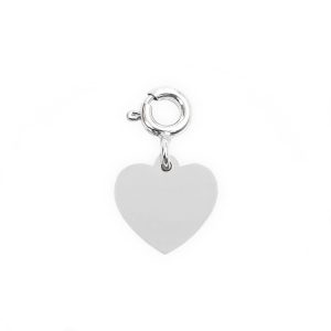 Dije Charm Placa Corazón – Plata 950/925