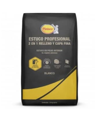 ESTUCO PROFESIONAL EN POLVO 2 EN 1 18051 BOLSA 25 KL