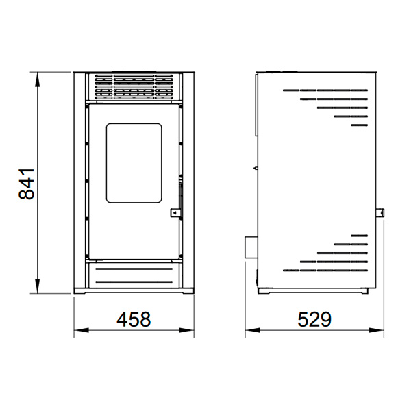 Estufa de pellets de aire Asia S1- ventilación forzada – Karmek One - Imagen 3
