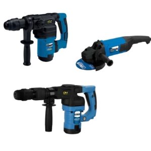 COMBO ROTOMARTILLO SDS PLUS 1100W 10JOULES + MARTILLO DEMOLEDOR SDS MAX 1300W 20JOULES + PULIDORA 9I