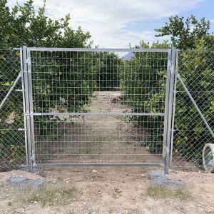 Puerta 1 hoja malla simple torsión galvanizada 1,00 metro alto x 3,00 metros ancho