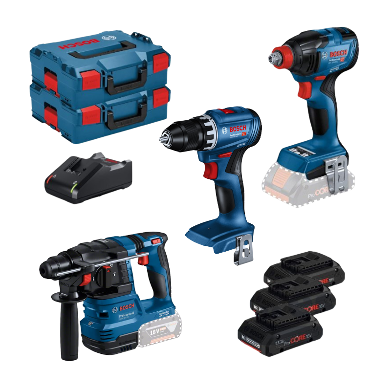 Kit impacto GDX 18V-210 C + GSR 18V-55 + GBH 18V-22