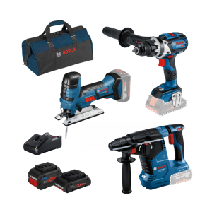 Kit Bosch GBH 18V-24C + GSR 18V-110C + GST 18V-Li S