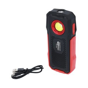 Linterna de taller con altavoz Bluetooth 500 lúmenes