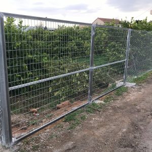 Puerta vehicular 2 hojas hércules galvanizada de 1,75 metros alto x 6,00 metros ancho