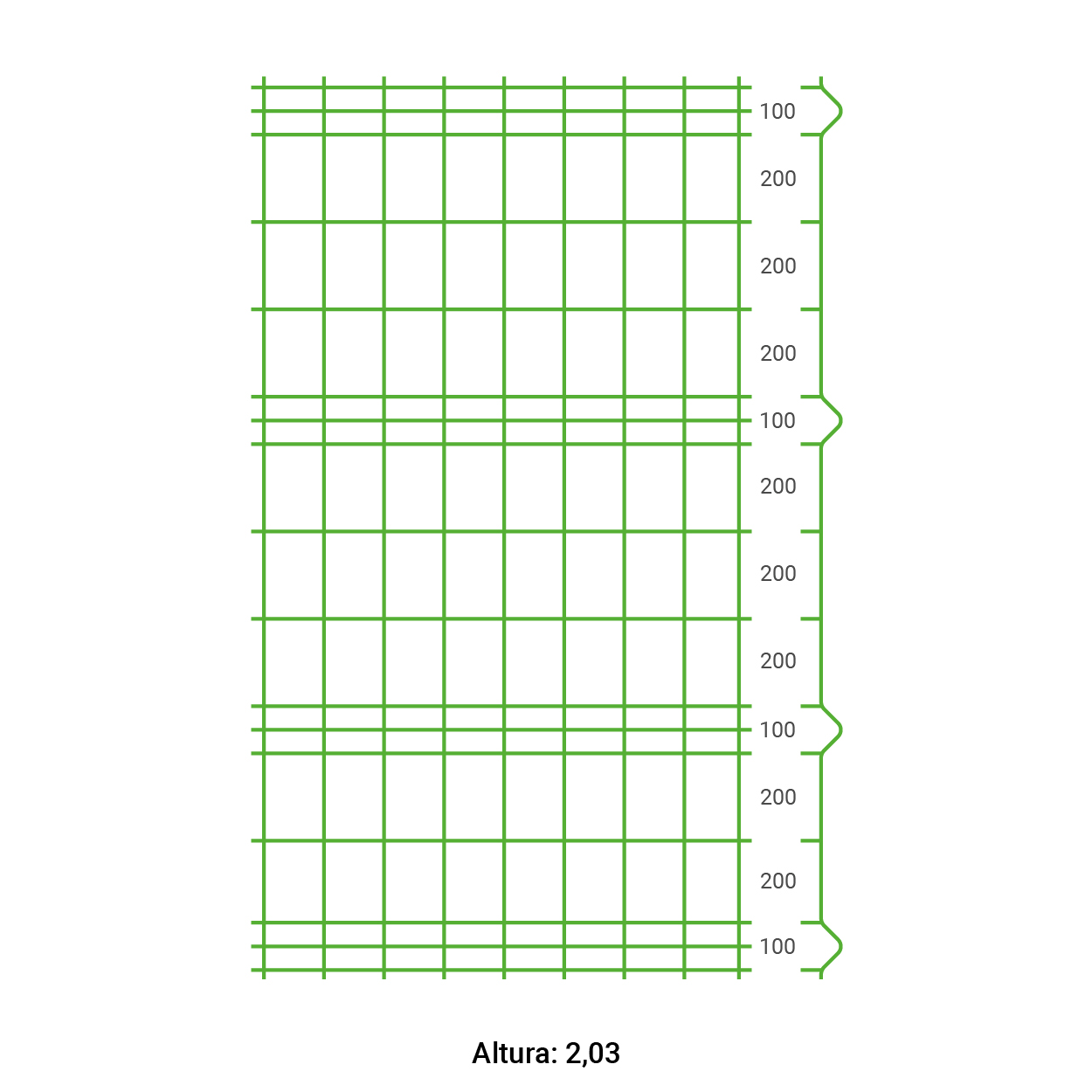 Kit Vallado valla hércules 2,00 m (200 m largo) - Imagen 4