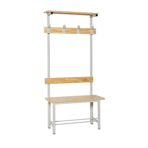 Banco de vestuario de madera y metal Single Bench Cr 4 – SimonRack