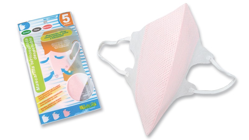 MASCARILLA TERMOSELLADA C/ROSADO X 5 UND