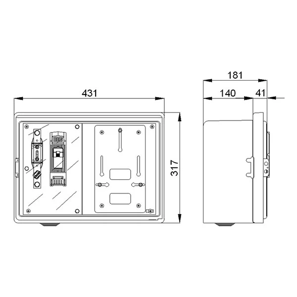 CAJA MEDIDA CPM1-D2-M CONTADOR MONOFASICO EMPOTRAR 0257466 CAHORS - Imagen 2