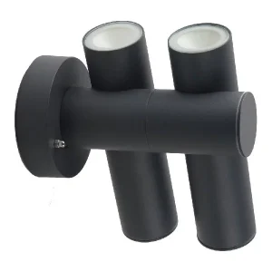 APLIQUE EXTERIOR 7 W 4000K 2 LUCES ORIENTABLES NEGRO ASIO-19-7W-4K CONALUX