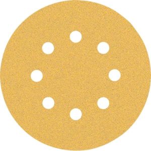 Papel de lija EXPERT C470 con 8 orificios para lijadoras excéntricas de 125 mm, G 80, 50 unidades