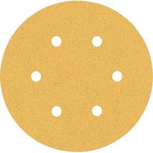 Papel de lija EXPERT C470 con 6 orificios para lijadoras excéntricas de 150 mm, G 80, 5 unidades
