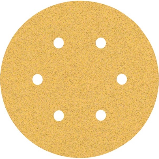 Papel de lija EXPERT C470 con 6 orificios para lijadoras excéntricas de 150 mm, G 80, 5 unidades