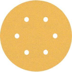 Papel de lija EXPERT C470 con 6 orificios para lijadoras excéntricas de 150 mm, G 100, 5 unidades