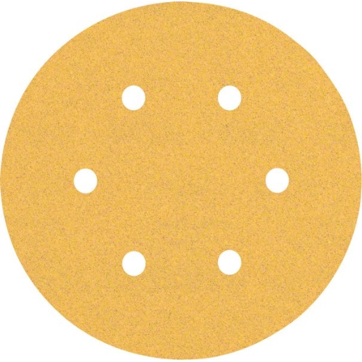 Papel de lija EXPERT C470 con 6 orificios para lijadoras excéntricas de 150 mm, G 100, 5 unidades