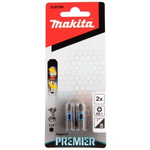 Punta POZIDRIV Pz1 x 25mm 2 unid Impact Premier Makita E-03165