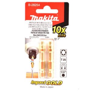 Punta Torx T25 x 50mm 2unid Impact Gold Magnetico Makita B-28254