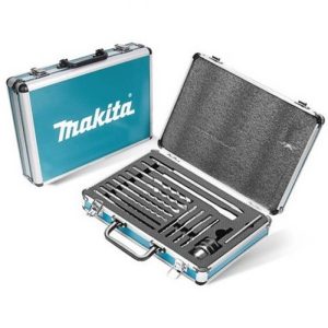 Set de accesorios 14 UND (1 Punto +1 Plano +11 Brocas +Mandril 13MM+Adaptador C/LLAVE+CAJA) MAKITA D-71174
