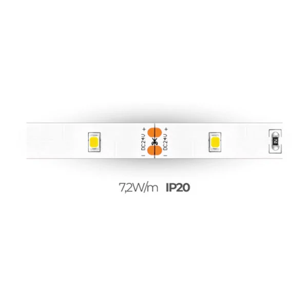 TIRAS DE LED MONOCOLOR PLUS LINE SMD2835 IP20 7,2W/M LT066 ILUMINIA