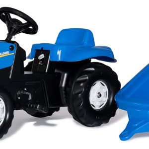 NEW HOLLAND CON REMOLQUE ROLLY KID TRACTOR A PEDALES ROLLY TOYS 013074