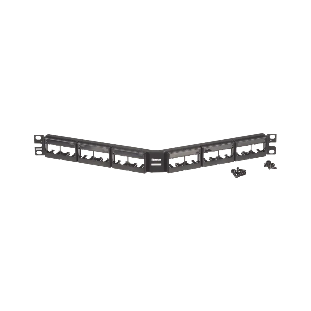 Panel de Parcheo Modular Mini-Com (Sin Conectores), Angulado, Sin Blindaje, Con Etiqueta y Cubierta, de 24 puertos, 1UR - Imagen 5