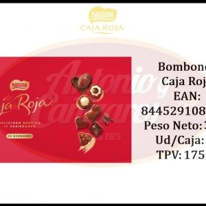 Bombones Caja Roja Nestle – Peso neto 398 Gr. – Caja de 6 Unidades