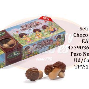 Setitas Choco leche – Peso Neto 60g Miltonas – Caja de 16 Unidades