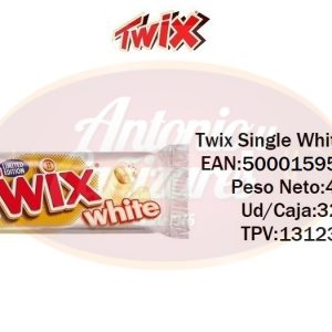 Twix white Single 2 x 23g – Peso Neto 46 Gr – Caja de 32 Unidades