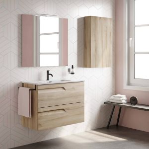Conjunto mueble de baño fondo reducido 2 cajones VITALE 1 Royo